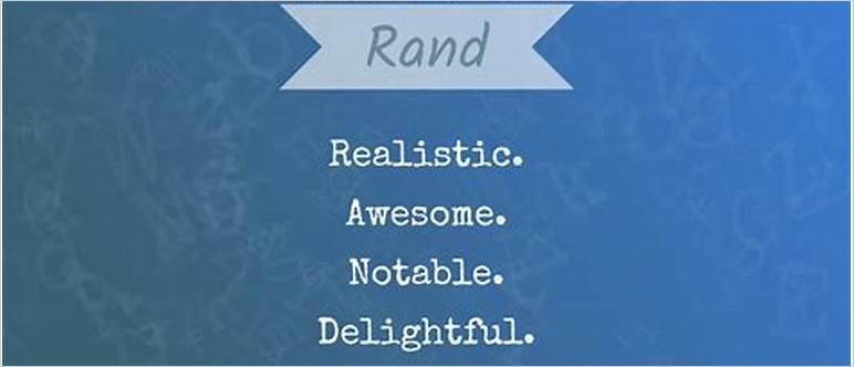 Rand name meaning